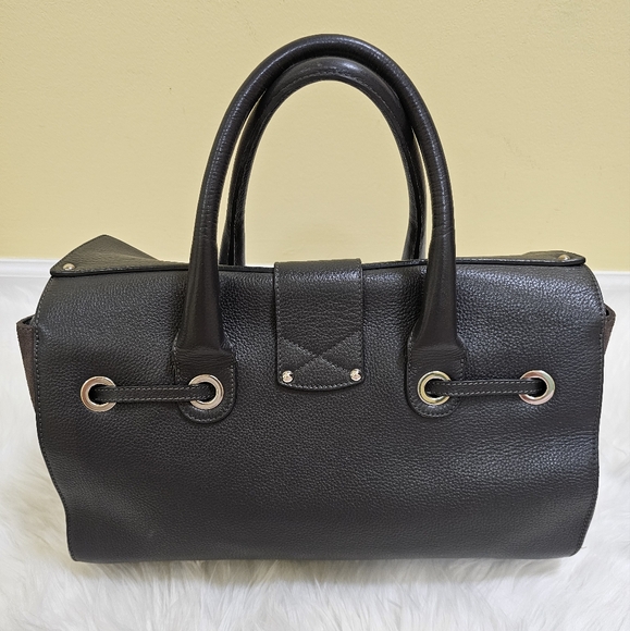 JIMMY CHOO Rosalie Grainy Calfskin Leather Satchel Bag - Picture 3 of 17